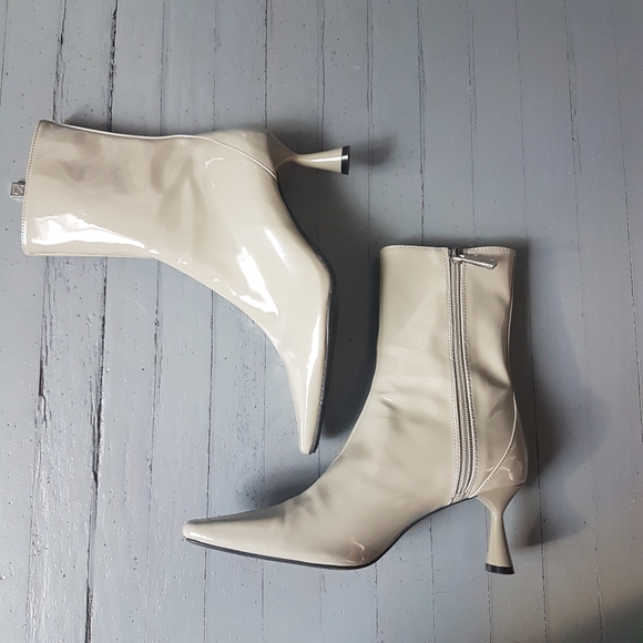 Zara Faux Patent Leather Boots - Picture 5 of 12